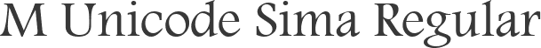 M Unicode Sima Regular